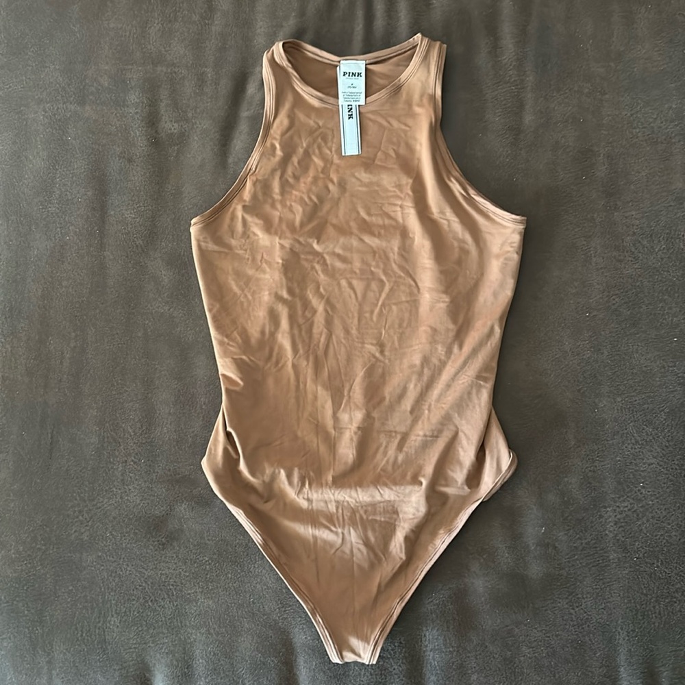 Brand New PINK by Victoria’s Secret Brown Bodysuit in size Medium